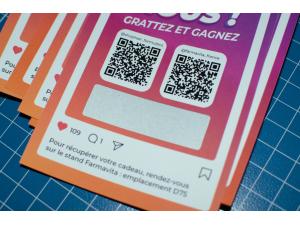 Ticket  gratter pour jeu concours