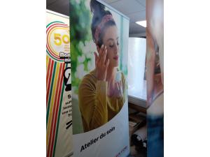 Commande de roll-up avec multi visuel diffrents en 85cm de large