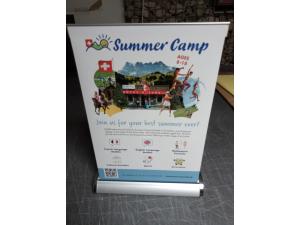 Roll-up mini enroulable de comptoir format A3