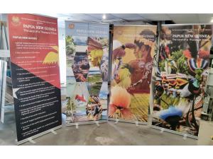 Roll-up Alu Premium 85cm impression couleur sur bache fronlit 500g pour PNG Permanent Representative to the United Nations � Geneva
