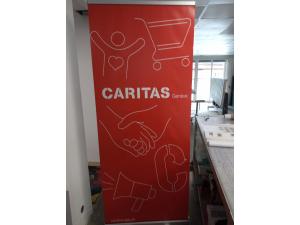 Roll-up bannire enroulable pour Caritas Genve