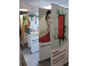 Commande de roll-up avec multi visuel diffrents en 85cm de large