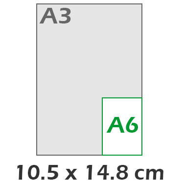 A6 Vertical 10.5x14.8 cm
