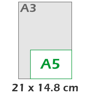 A5 Horizontal 21x14.8 cm
