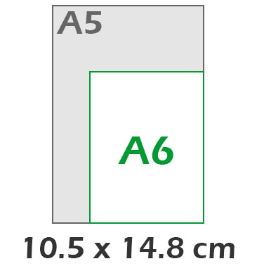 A6 Vertical 10.5x14.8 cm
