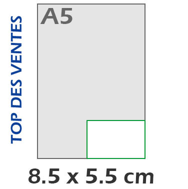 Horizontal 8.5x5.5 cm
