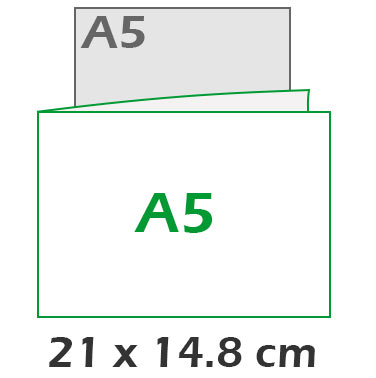 A5 Horizontal 21x14.8 cm
