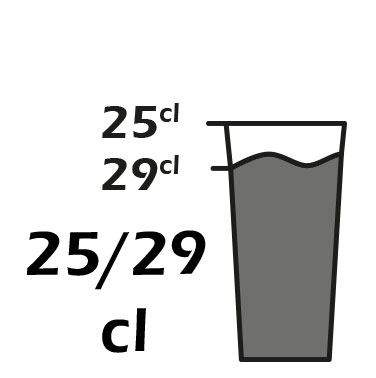 Capacit : 25/29cl