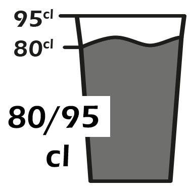 Capacit : 80/95cl