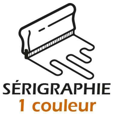 Srigraphie 1 couleur : (Maximum 60x25 mm)